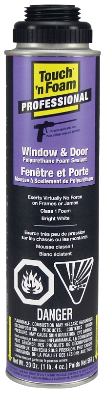 Touch 'n Foam 7565029700 Window and Door Sealant, White, 566 g, Aerosol Can