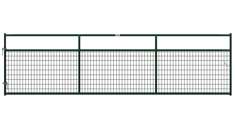 Behlen Country 40132162 Wire-Filled Gate, 192 in W Gate, 50 in H Gate, 6 ga Mesh Wire, 2 x 4 in Mesh, Green