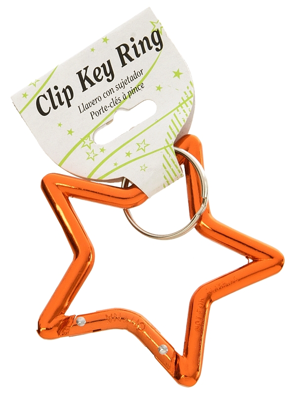Hy-Ko KH495 Key Ring, Star, Carabiner Ring