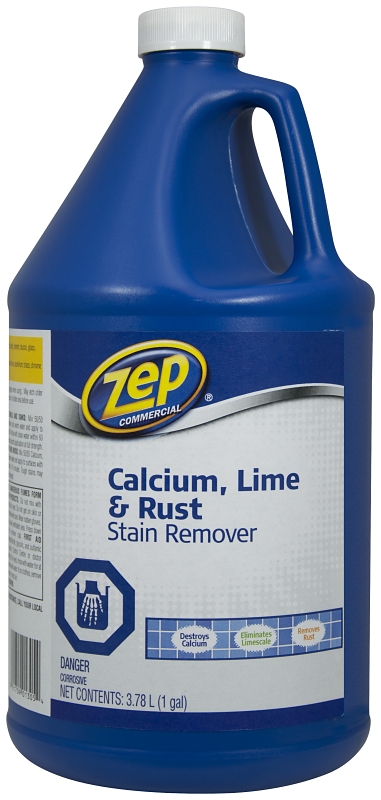 Zep CACAL128 Calcium/Lime/Rust Cleaner, 1 gal, Liquid, Pungent, Light Yellow