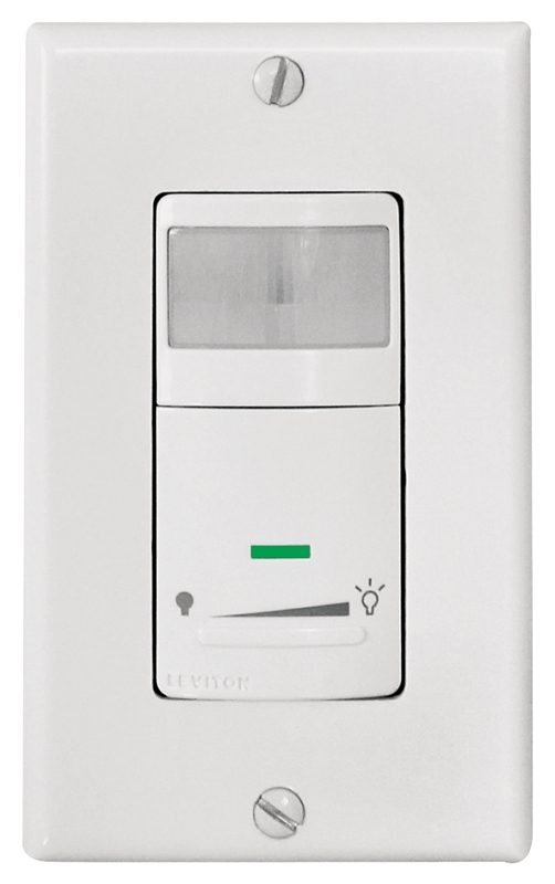 Leviton IPSD6-722 Series Occupancy Sensor, Dimming Sensor, 1-Pole, 180 deg View, 900 sq-ft Coverage Area