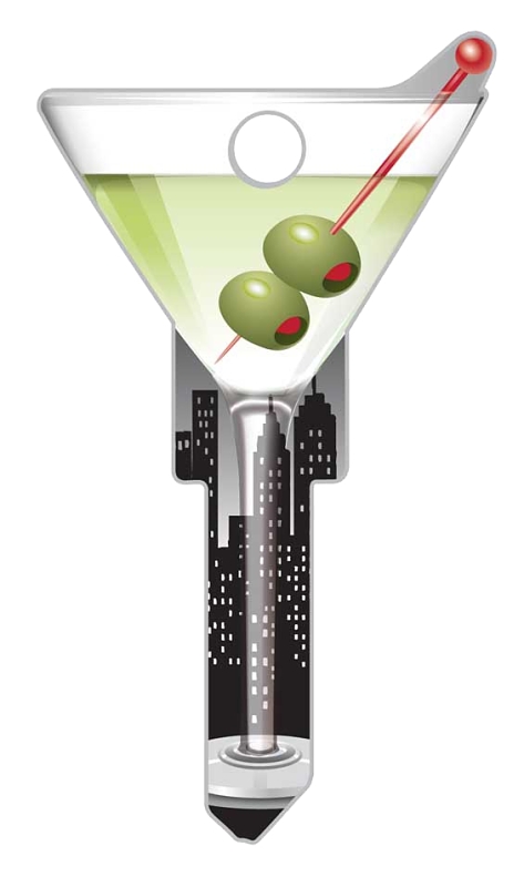 Lucky Line B133S Key Blank, Martini, Brass, Painted