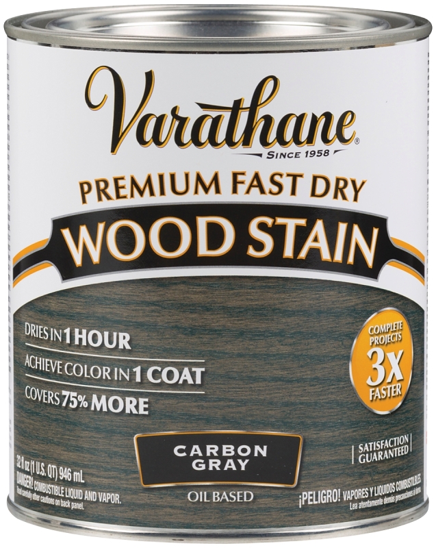 Varathane 304559 Wood Stain, Carbon Gray, Liquid, 1 qt, Can