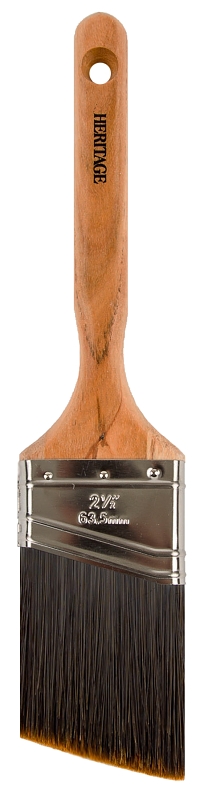 Nour 3881-63N Paint Brush, 2-1/2 in W, Angle Brush, 3 in L Bristle, Nylon/Polyester Bristle, Sash Handle