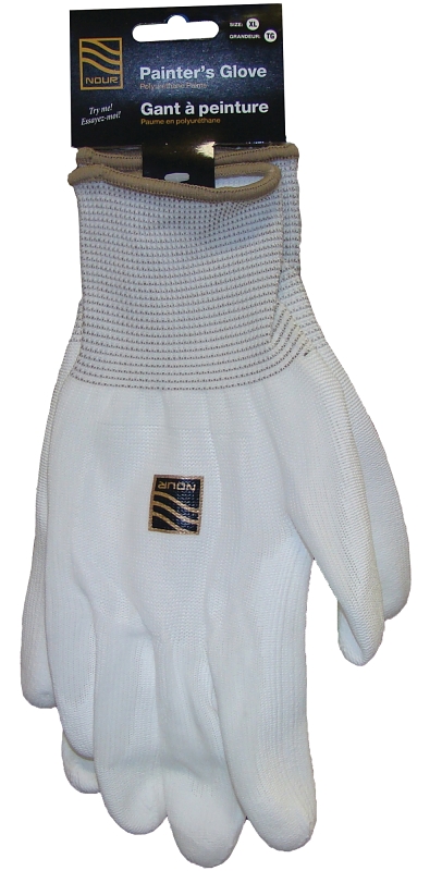 Nour R GLOVE4 Painter's Gloves, XL, Nylon, White