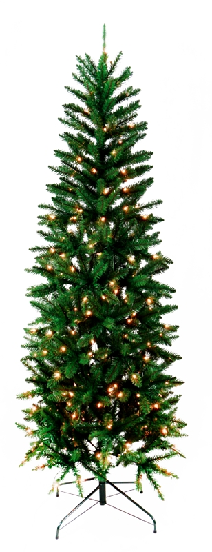 Hometown Holidays 27202 Christmas Tree, 7 ft H, Alpine Fir Family, 120 W, Tungsten Bulb, Clear Light