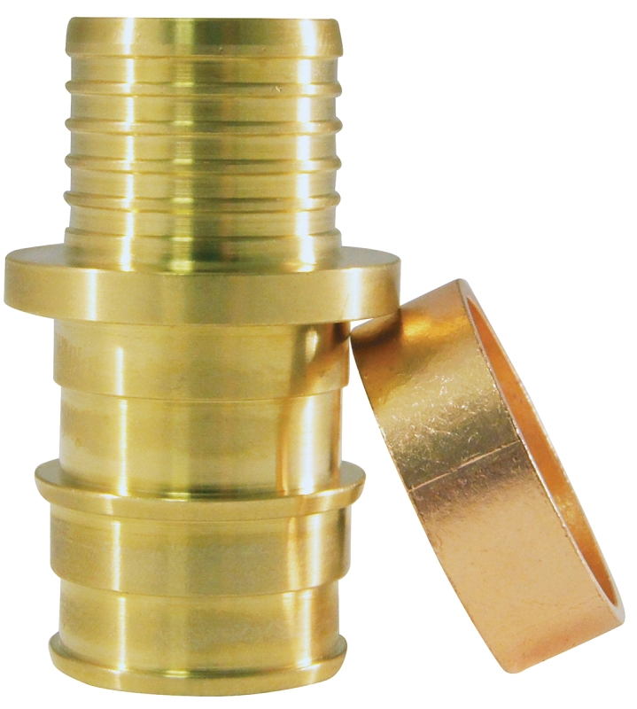 Apollo Valves ExpansionPEX Series EPXBC345PK Conversion Coupling, 3/4 in, Barb, Brass, 200 psi Pressure