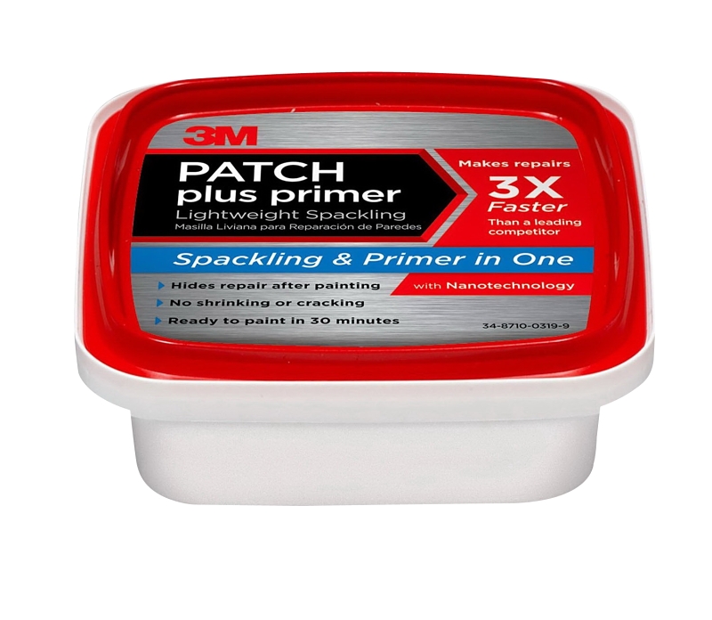 3M PPP-8-BB Spackling Patch Plus Primer White, White, 8 fl-oz Tub