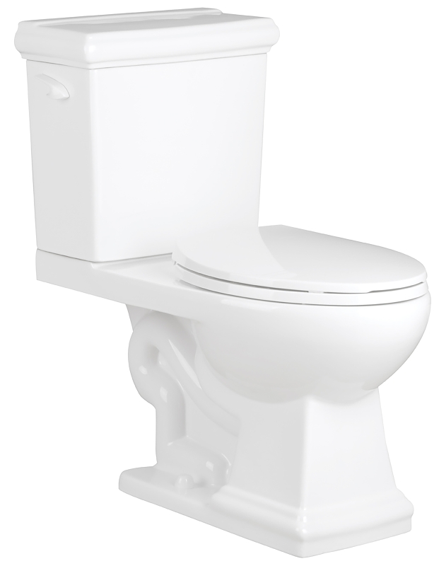 Craft + Main TL-7228-WL Two-Piece Toilet, Elongated Bowl, 4.8 lpf Flush, 12 in Rough-In, 17 in H Rim, Soft White
