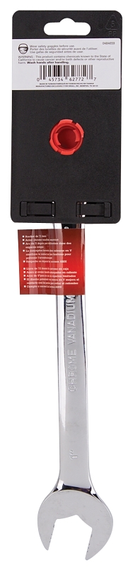 Vulcan PG1 Combination Wrench, SAE, 1 in Head, Chrome Vanadium Steel, Polished Mirror