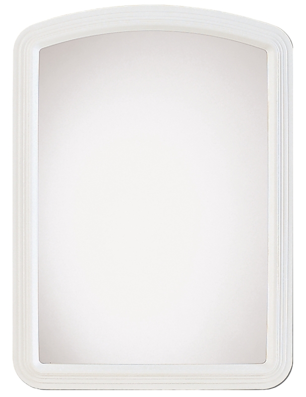 RENIN 20-0410 Macau Framed Mirror, 22 in W, 16 in H, Rectangular, Plastic Frame, White Frame
