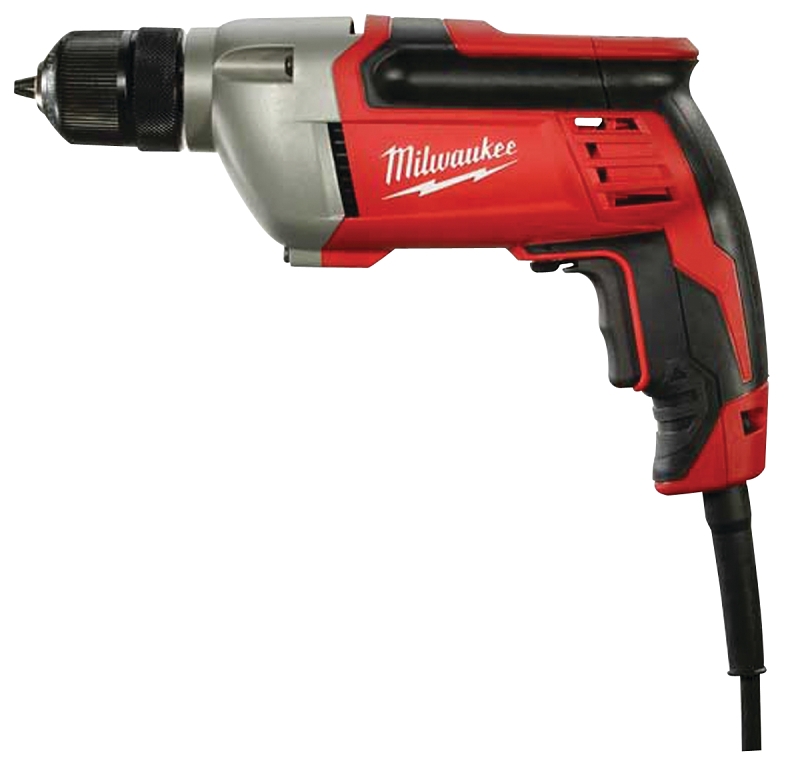 Milwaukee 0240-20 Electric Drill, 8 A, 3/8 in Chuck, Keyless Chuck, 8 ft L Cord, Includes: (1) Soft-Grip Handle