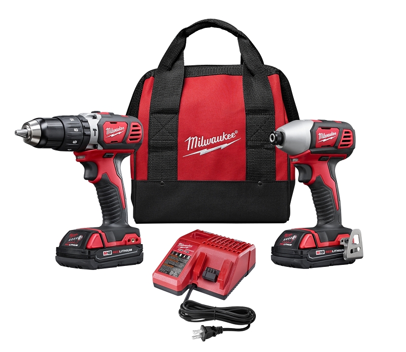 Milwaukee 2697-22CT Combination Kit, Battery Included, 18 V, 2-Tool, Lithium-Ion Battery
