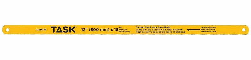 TASK T22564B Hacksaw Blade, 12 in L, 18 TPI