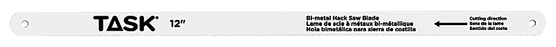 TASK T22565B Hacksaw Blade, 12 in L, 24 TPI
