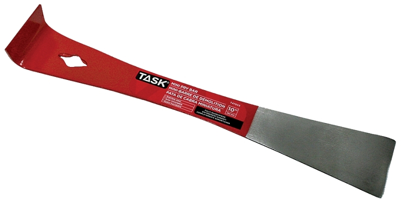 TASK T47055 Mini Pry Bar, 10 in L, Stainless Steel