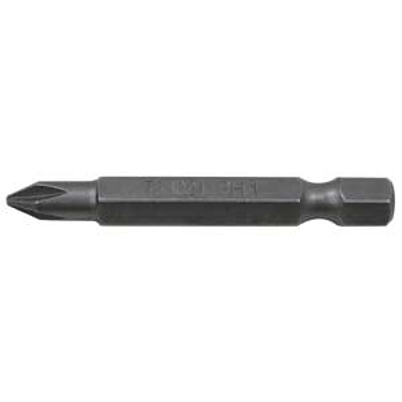 TASK T68032 Screwdriver Bit, #2 Drive, Phillips Drive, 2 in L, S2 Steel