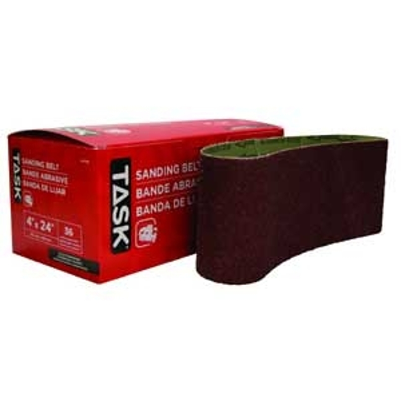 TASK 32112 Sanding Belt, 3 in W, 21 in L, 120 Grit, Aluminum Oxide Abrasive