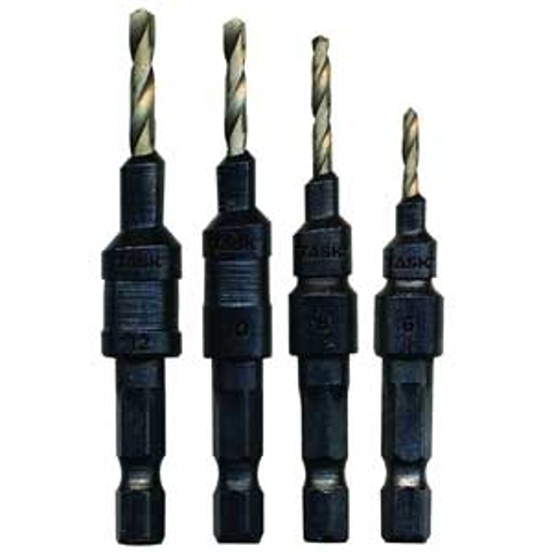 TASK T69010 Screw Drill Bit, #10 Dia, 1/4 in Dia Shank, Hex Shank