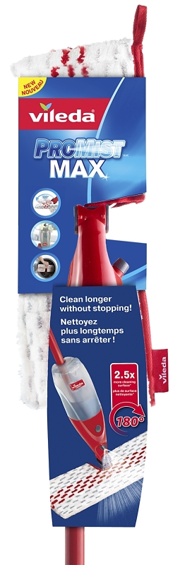 Vileda ProMist MAX 152985 Spray Mop, Microfiber Cloth Mop Head