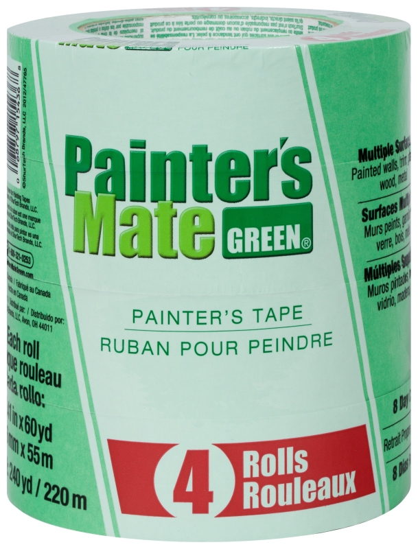 Painter's Mate 684275 Painter's Tape, 60 yd L, 1.41 in W, Green