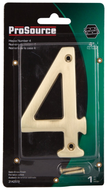 ProSource N-Z044PB3L-PS House Number, Character: 4, 4 in H