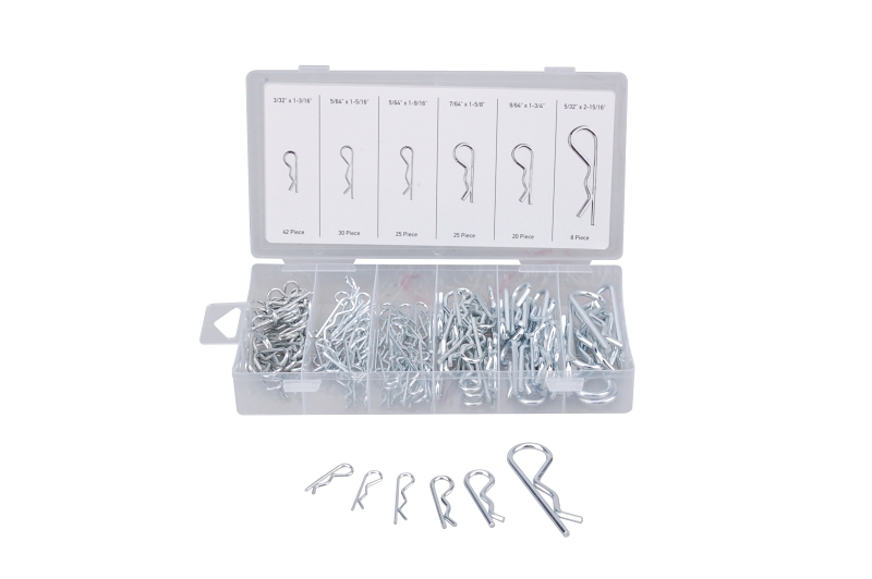 ProSource 61202 Hitch Clip Assortment, Steel, Zinc, 150-Piece