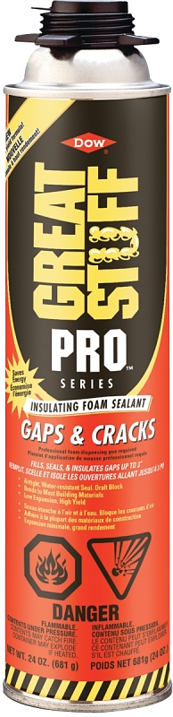 Dow GREAT STUFF PRO 342101 Insulating Foam Sealant, Orange, 24 oz Can