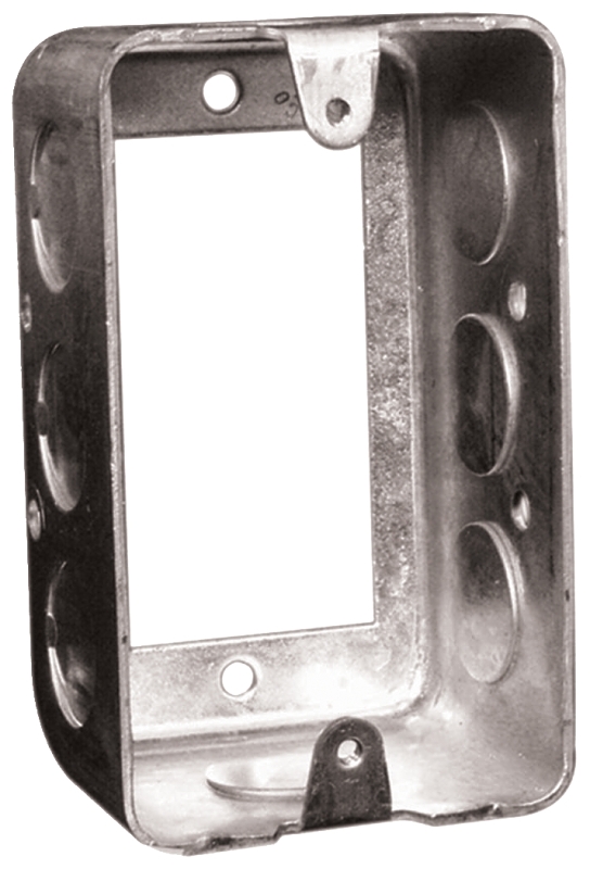 Tradeselect 1110RBAR Utility Box Extension Ring, 1 -Gang, 8 -Knockout, Steel, Gray