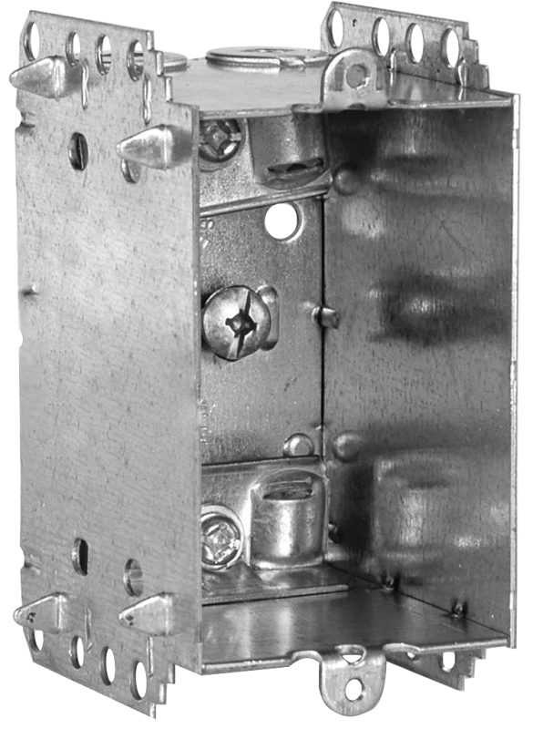 Hubbell 2104LLEU50 Stud Device Box, 1-Gang, 2 in W x 3 in L x 2-1/2 in D
