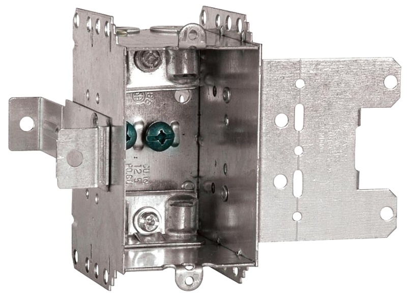 Hubbell 2104MSBUBAR Stud Device Box, 1-Gang, Metal