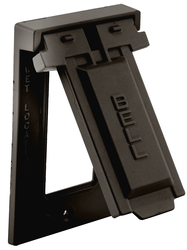 HUBBELL 5103-2 Cover, 4-9/16 in L, 2-13/16 in W, Metal, Bronze, Powder-Coated