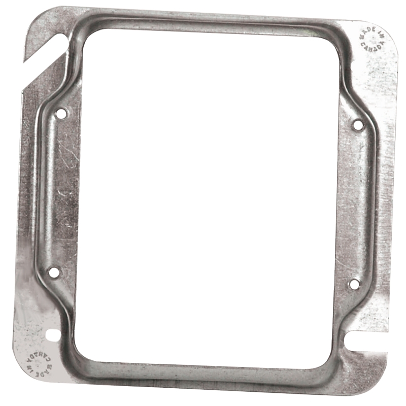 Hubbell 52C17BAR Device Box Cover, 4 in L, 4 in W, Square, Steel, Galvanized