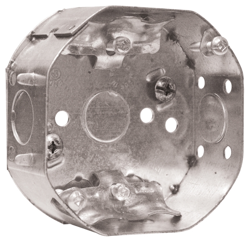 Tradeselect 54151L50 Octagonal Box, 4 in OAW, 1-1/2 in OAD, 4 in OAH, Metal Housing Material, 50/PK