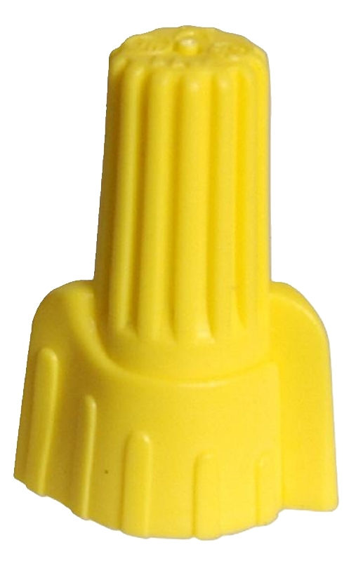 Hubbell HWCW1C12 Winged Wire Connector, 18 to 10 AWG Wire, Thermoplastic Housing Material, Yellow