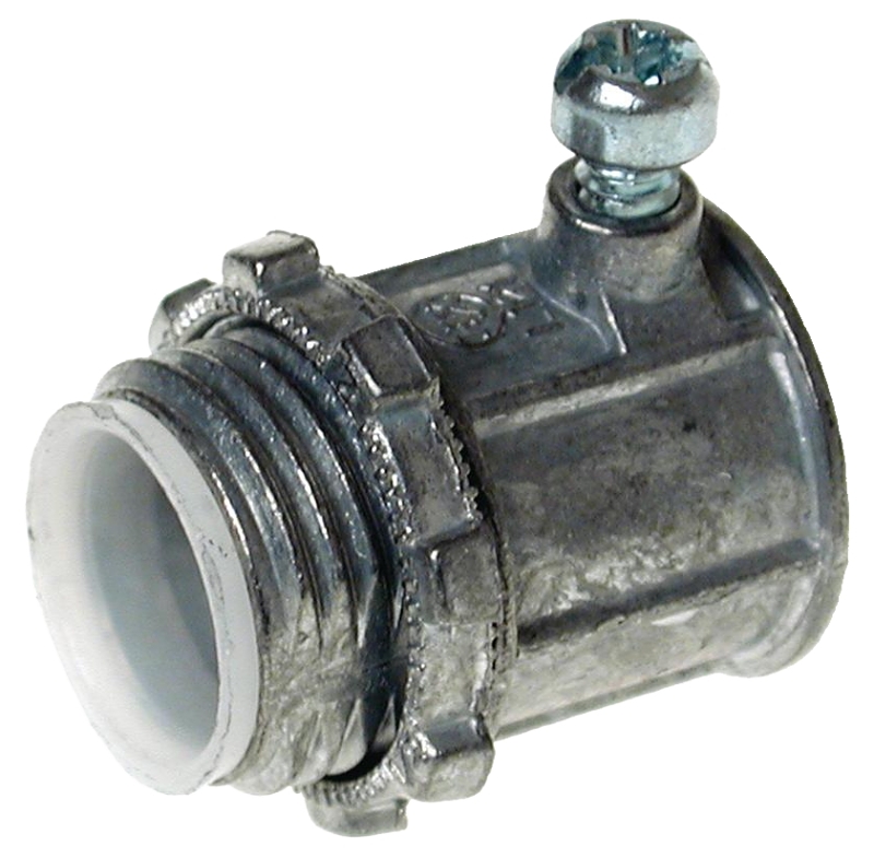 Hubbell SCZI100 EMT Connector, 1 in Screw, Zinc