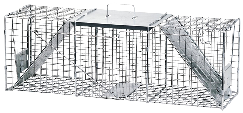 Havahart 1045 Large Animal Trap, 36 in L, 10 in W, 12 in H, Spring Loaded Door
