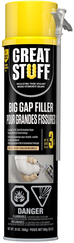 Great Stuff 157912 Insulating Foam Sealant, Yellow, 20 oz, Can