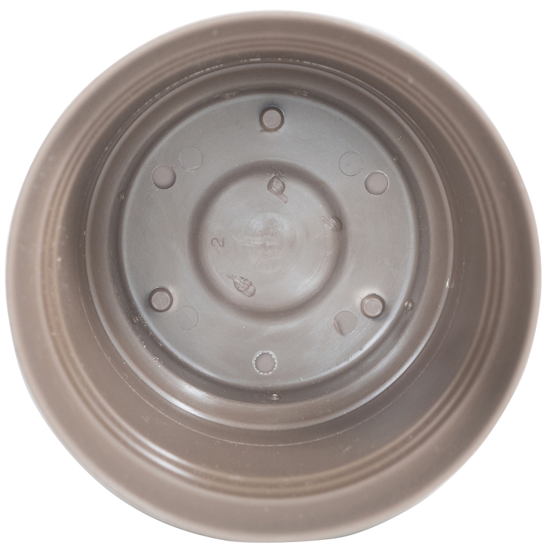 Bloem SP12908 Planter, 12.3 in Dia, 10.8 in H, Saturn Design, Charcoal, Matte