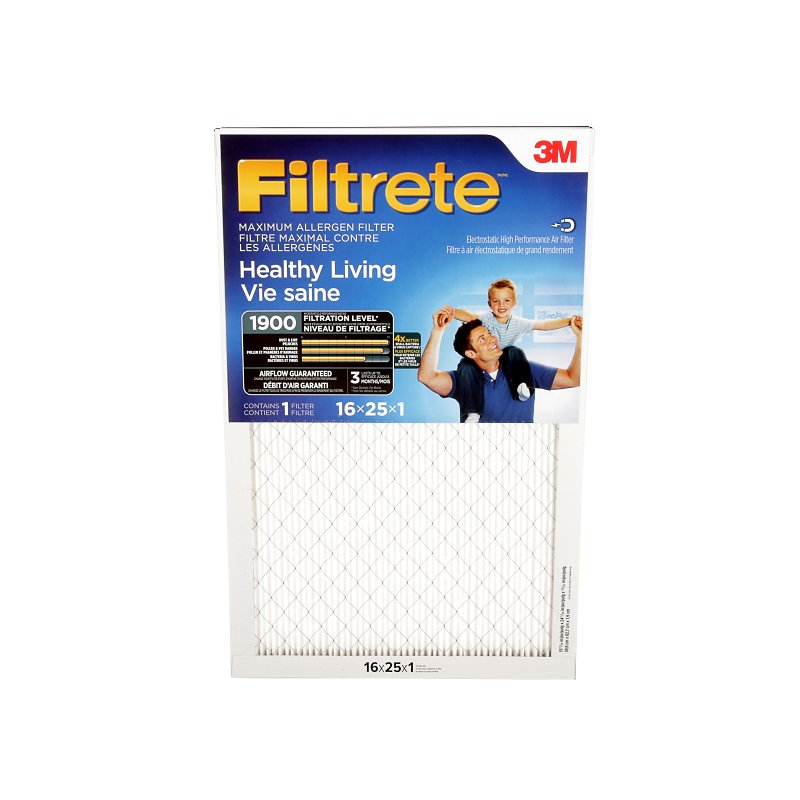 3M MA01DC-6-C-6/CS Air Filter, 16 in L, 25 in W, 1900 MPR
