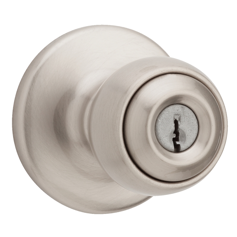 Weiser Yukon Series GAC531 Y15 SMT MS Entry Door Knob, 1-7/8 in Dia Knob, Satin Nickel