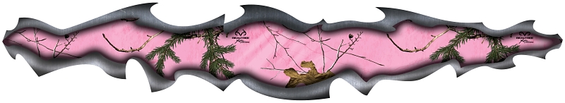 Realtree RT-TMG-XTP Decal, Torn Metal Graphic, Pink Legend, Vinyl Adhesive