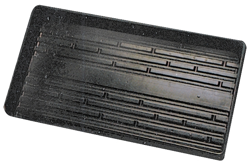 Jiffy TTRAY Plant Tray, 11 in L Tray, 12 in W Tray, Plastic, Black