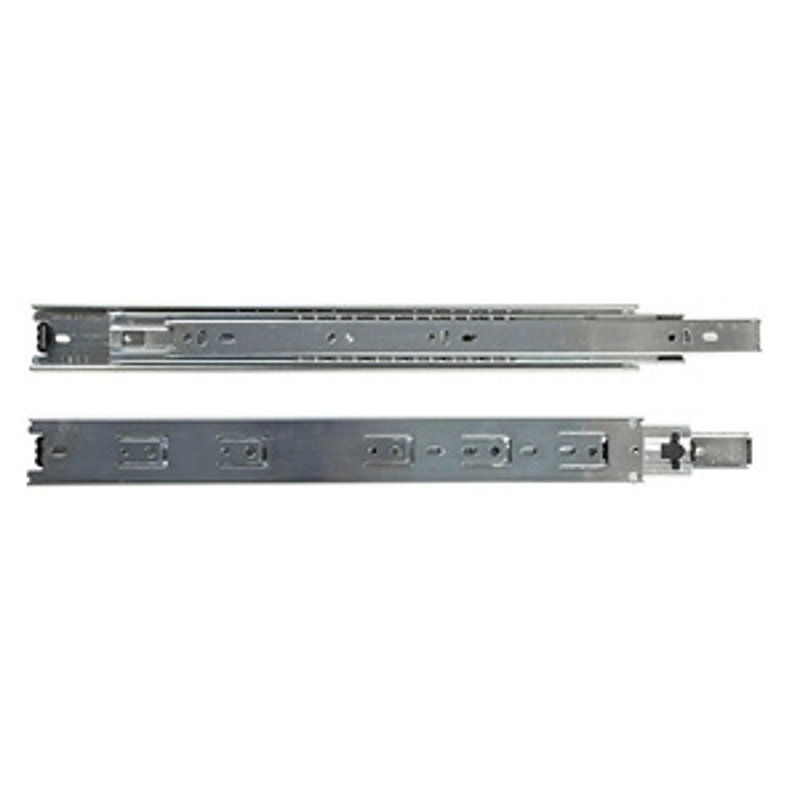 Knape & Vogt True-Trac Series TT100P 600 Drawer Slide, 100 lb, Side Mounting, 600 mm L Rail, Steel, Zinc