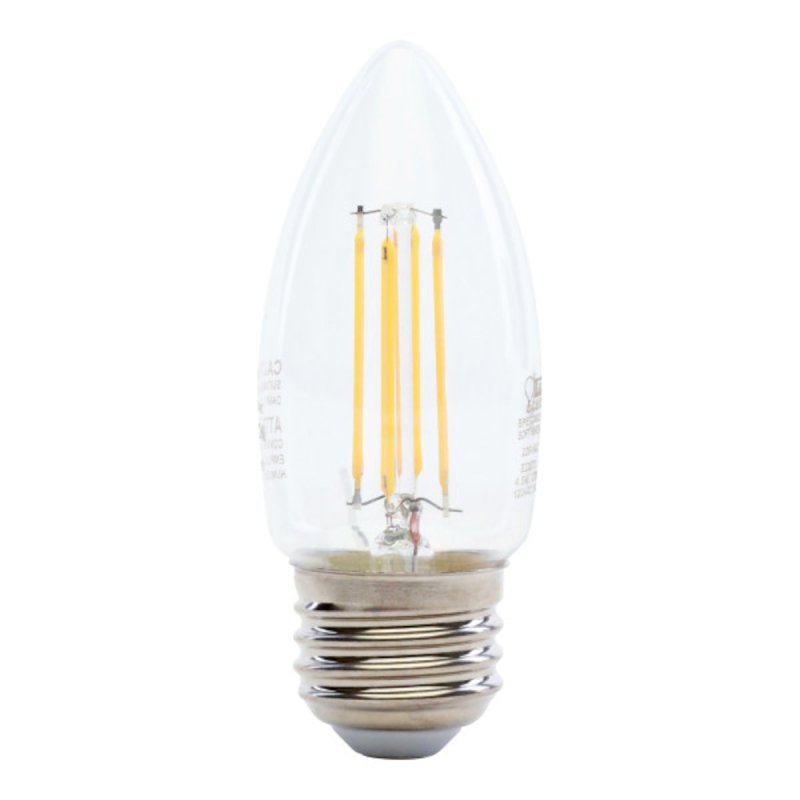 Feit Electric BPETC40/827/LED/2 LED Lamp, 300 Lumens, 4.5 W, Torpedo Tip Lamp, 40 W Equivalent, E26 Lamp Base