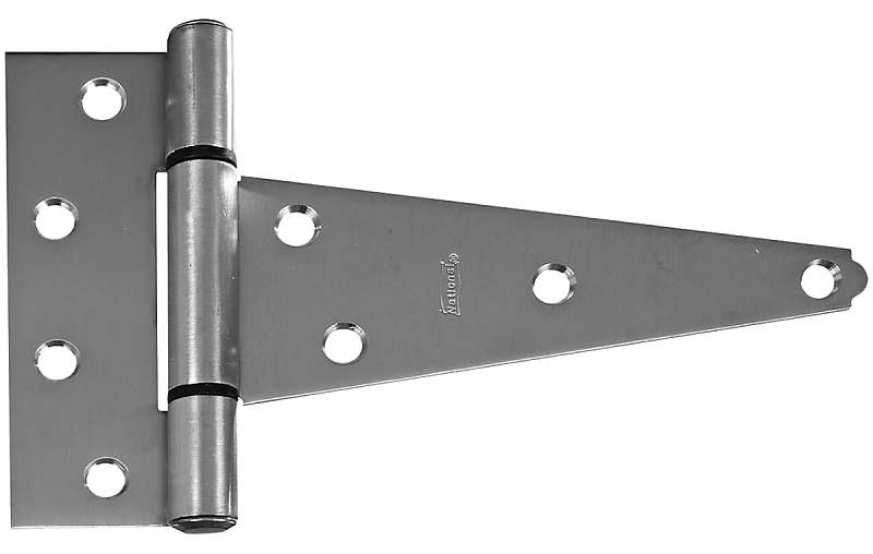 National Hardware 285 Series N342-816 Tee Hinge, Extra-Heavy, 6 in H Dimensions, Stainless Steel, Tight Pin