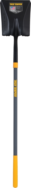 True Temper 2585500 Transfer Shovel, 9.67 in W Blade, 16 ga, Steel Blade, Fiberglass Handle, 47 in L Handle