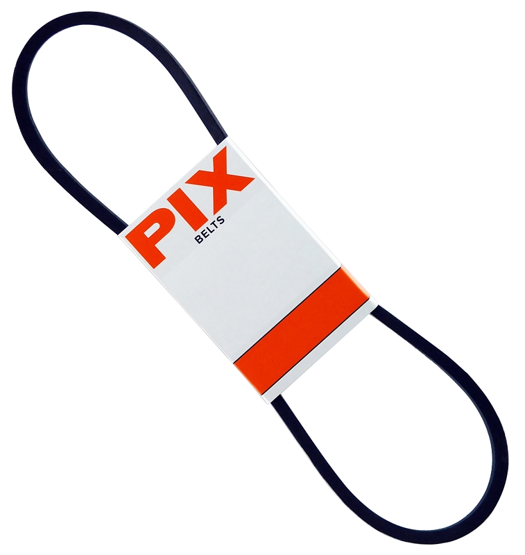 PIX A24/4L260 Industrial V-Belt, 26 in Outside Circumference, A, 4L, 1/2 in W, 5/16 in Thick, Black