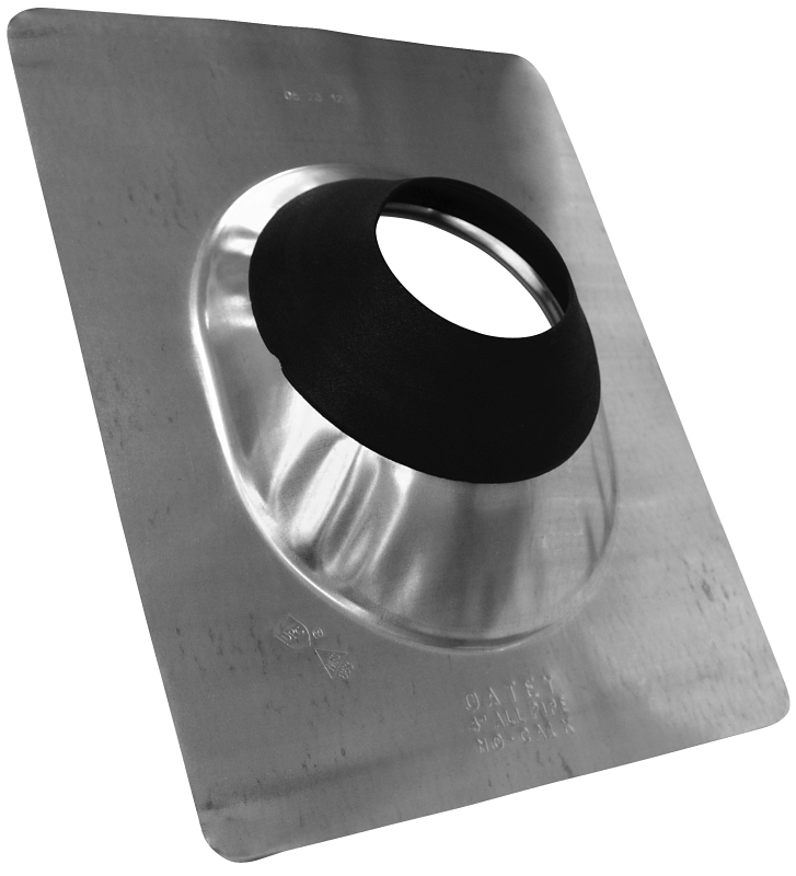 Oatey 11879 Roof Flashing, 15 in OAL, 12 in OAW, 4 in Pipe, Steel