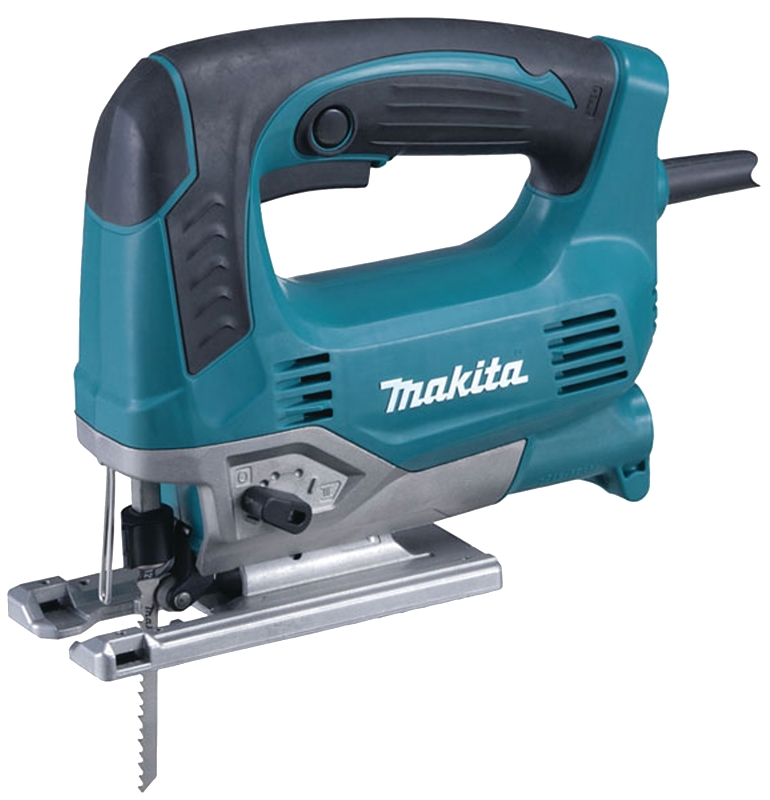 Makita JV0600K Top Handle Jig Saw, 6.5 A, 3/8 in Steel, 3-1/2 in Wood Cutting Capacity, 7/8 in L Stroke